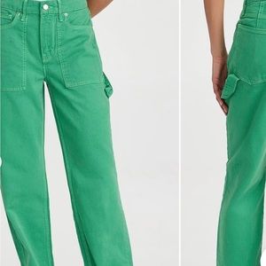 Good American size 4/27 cargo pants green never worn great condition !